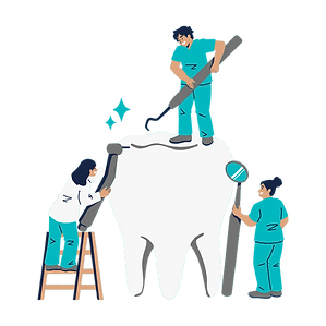 tooth cleaning - illustration